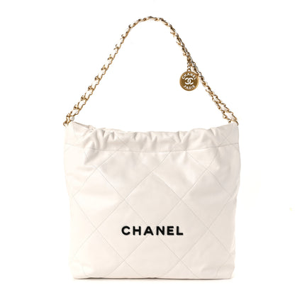 Chanel Calfskin Quilted Small Chanel 22 White 1 of 12
