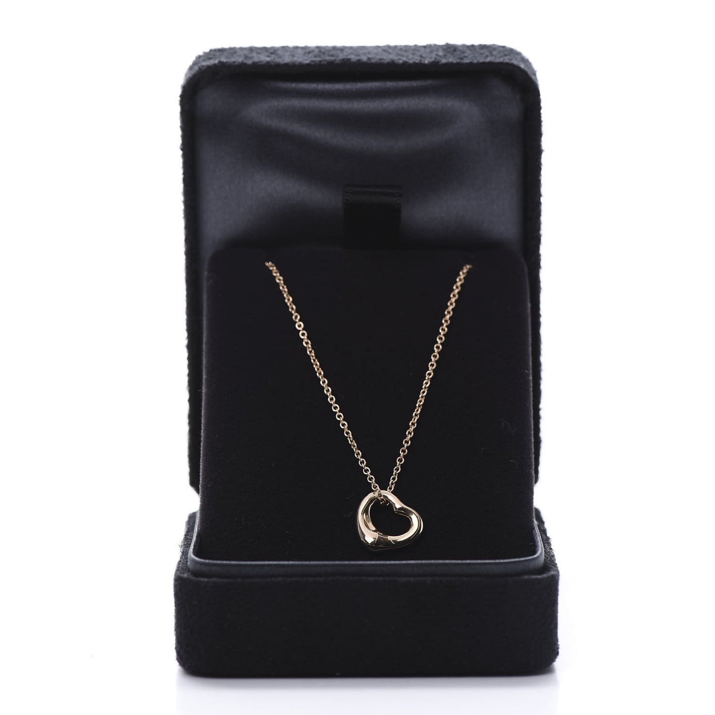 18K Yellow Gold Elsa Peretti Small Open Heart Pendant Necklace