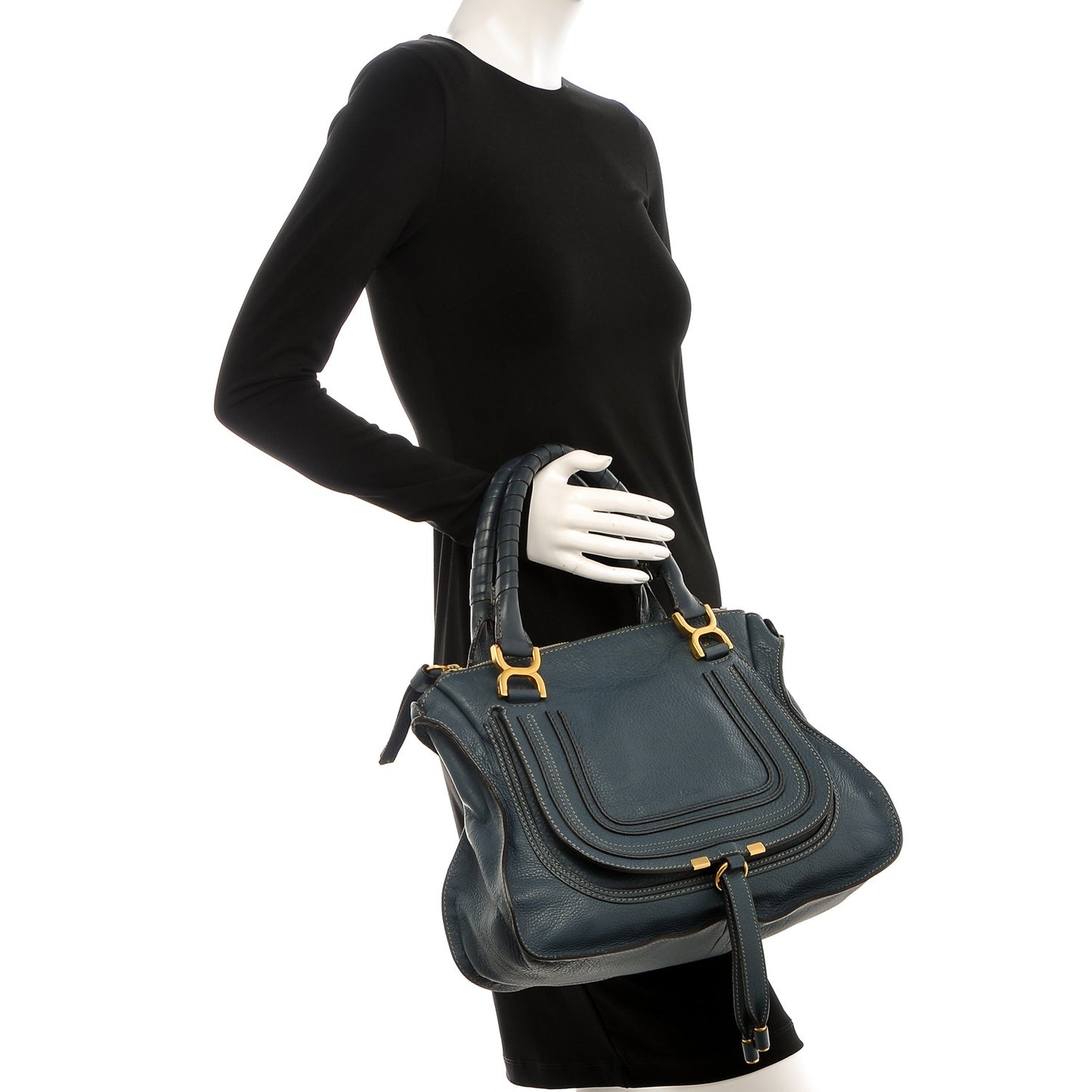 Calfskin Medium Marcie Satchel Overseas