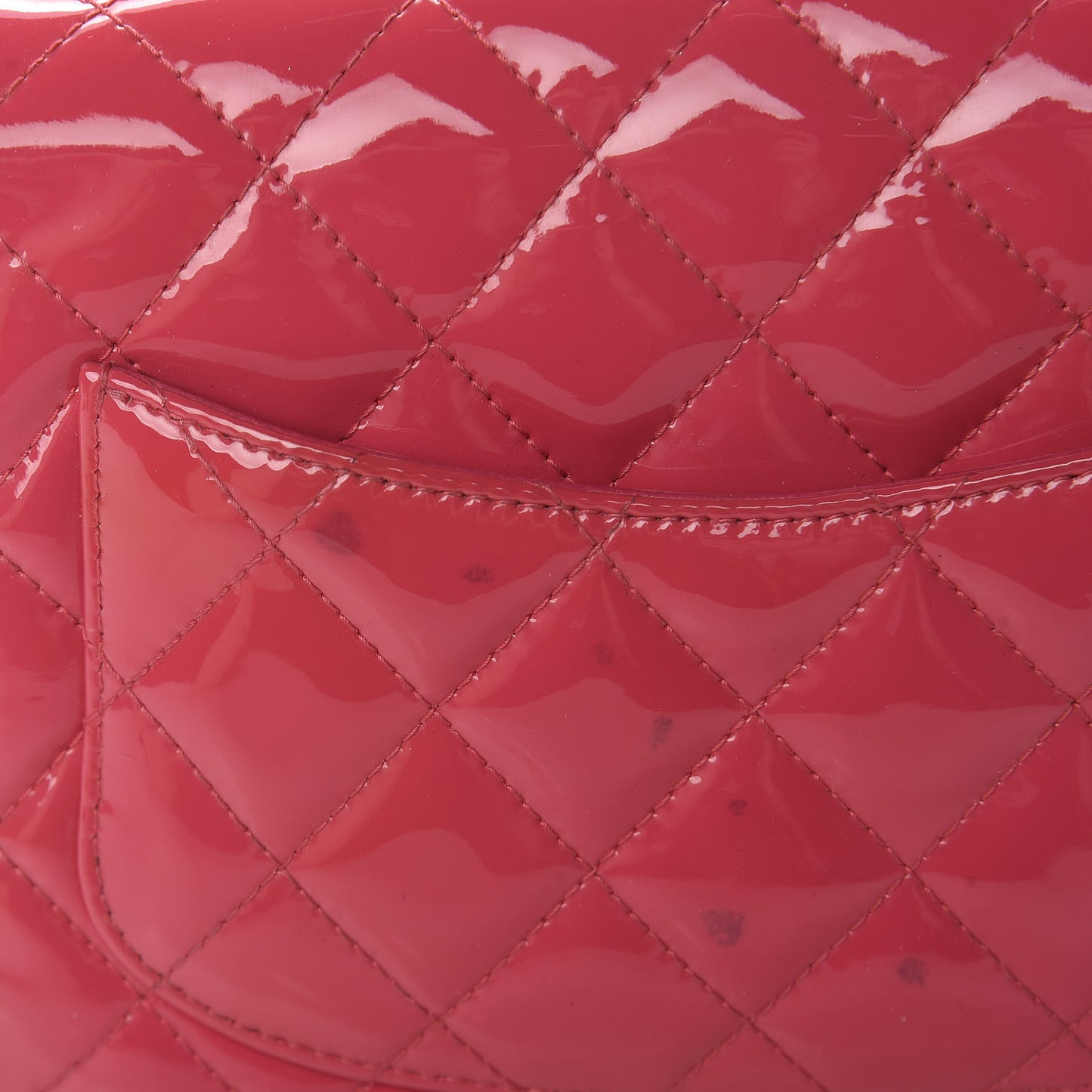 Patent Quilted Mini Square Flap Pink