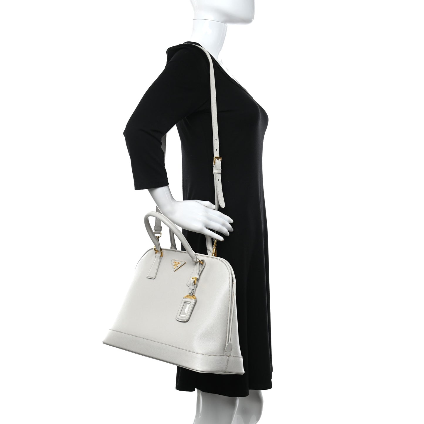 Saffiano Lux Open Promenade Tote Talco