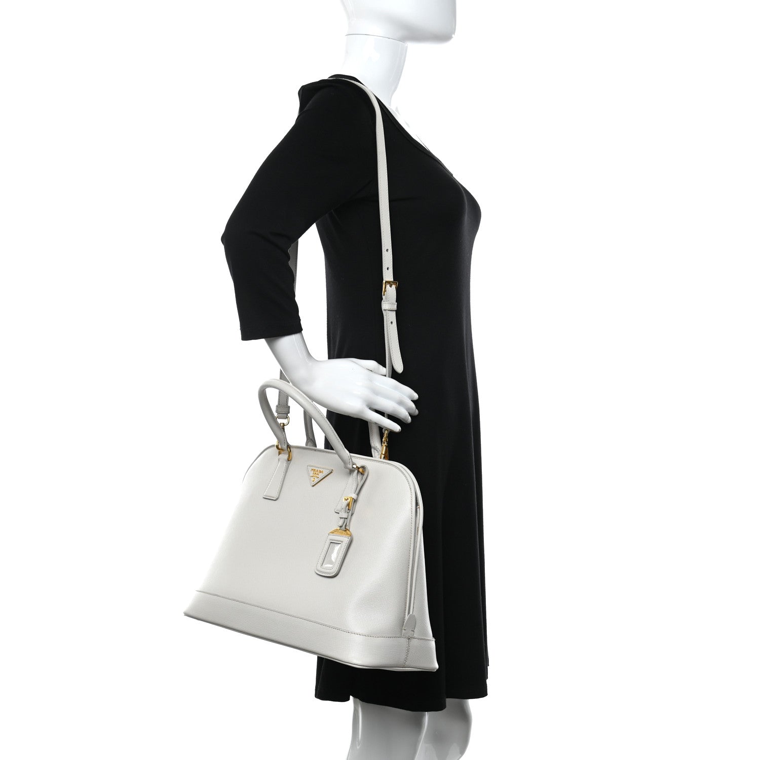 Prada Saffiano Lux Open Promenade Tote Talco 2 of 9
