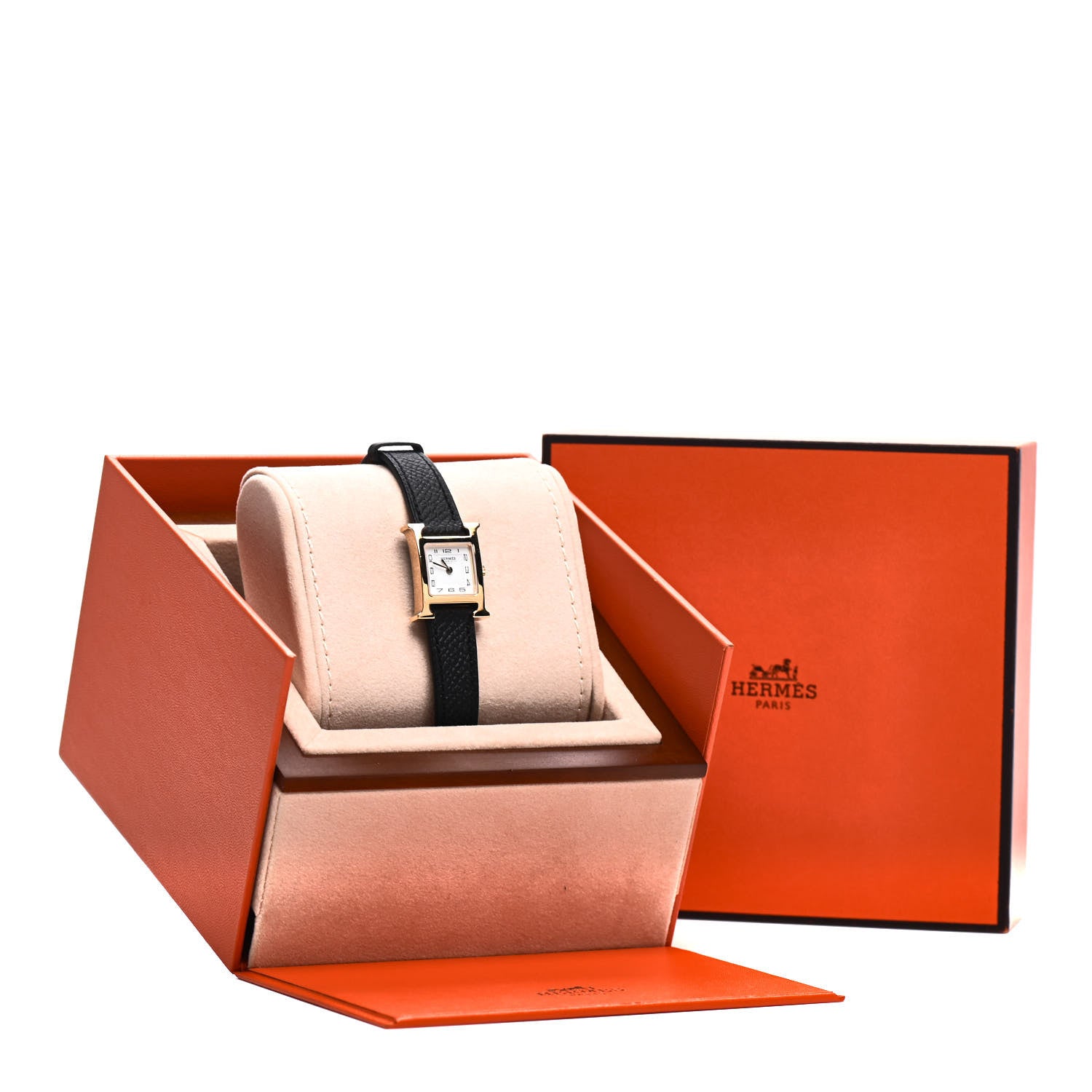 Hermes Stainless Steel Epsom 17.2mm Heure H Hour Quartz Watch Noir 5 of 5