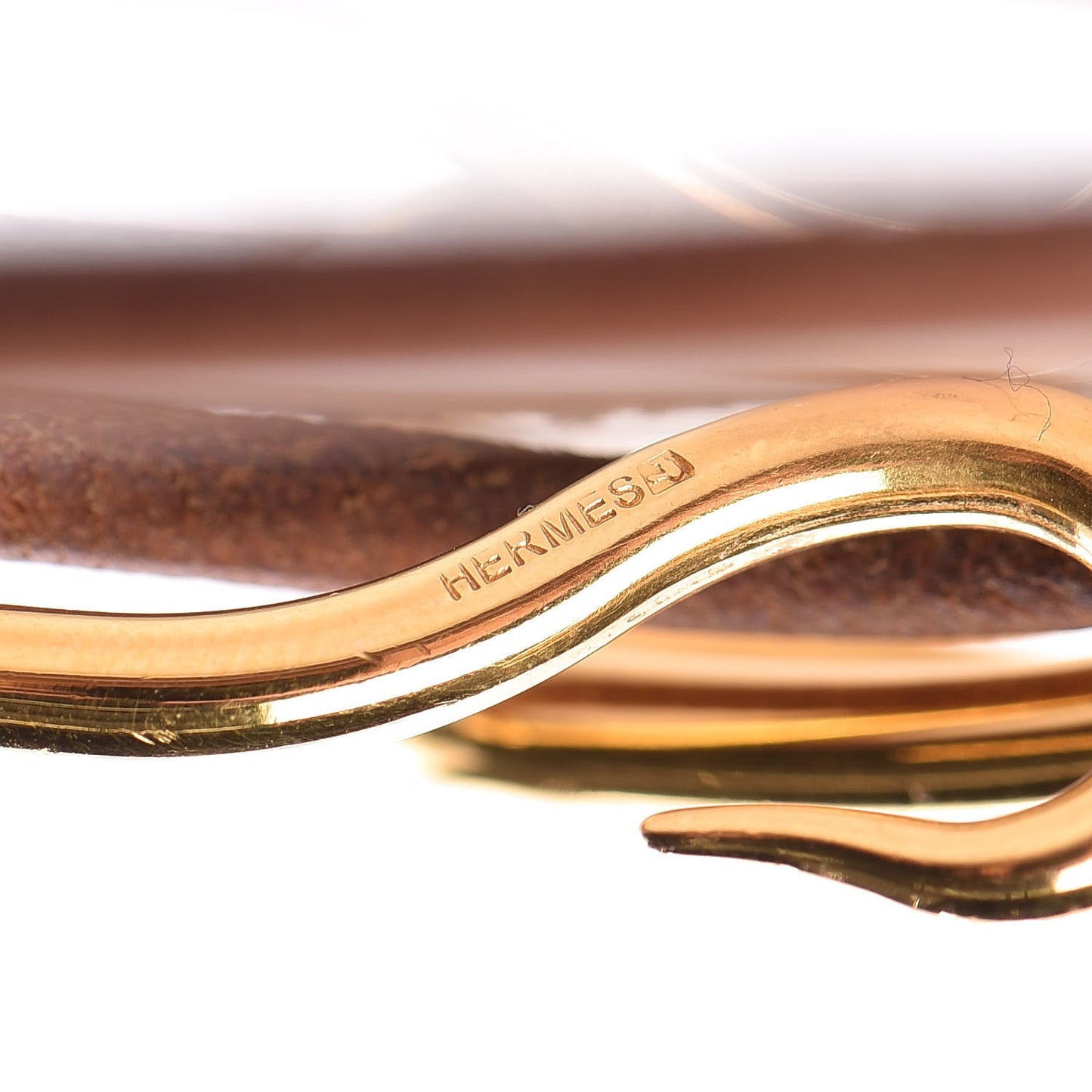 Natural Bridle Jumbo Double Tour Bracelet Bouton