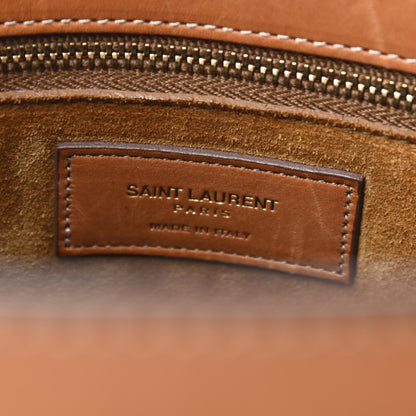 Saint Laurent Calfskin Topstitch Small Sac De Jour Light Brown 6 of 19