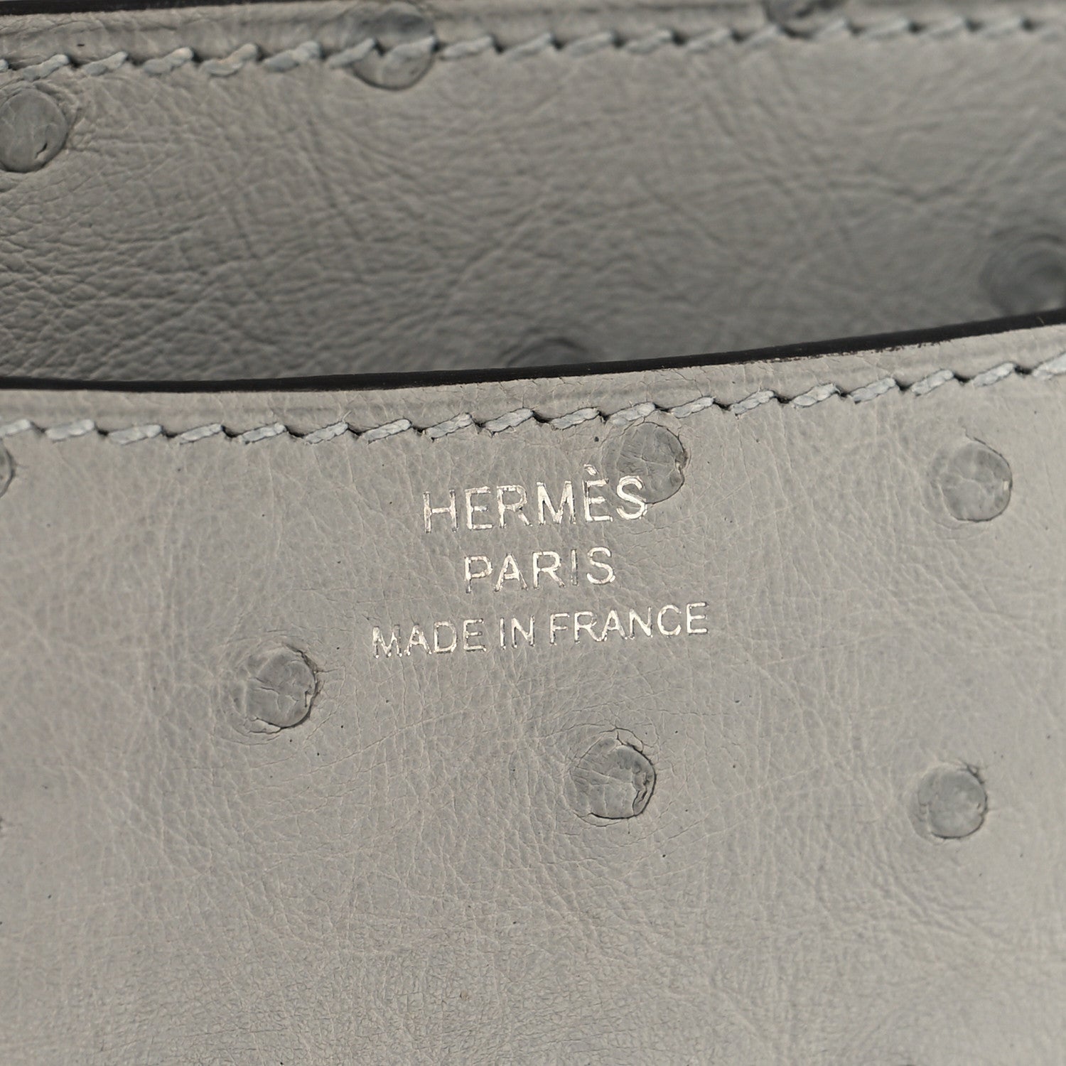 Hermes Ostrich Constance 18 Bleu Glacier 6 of 12