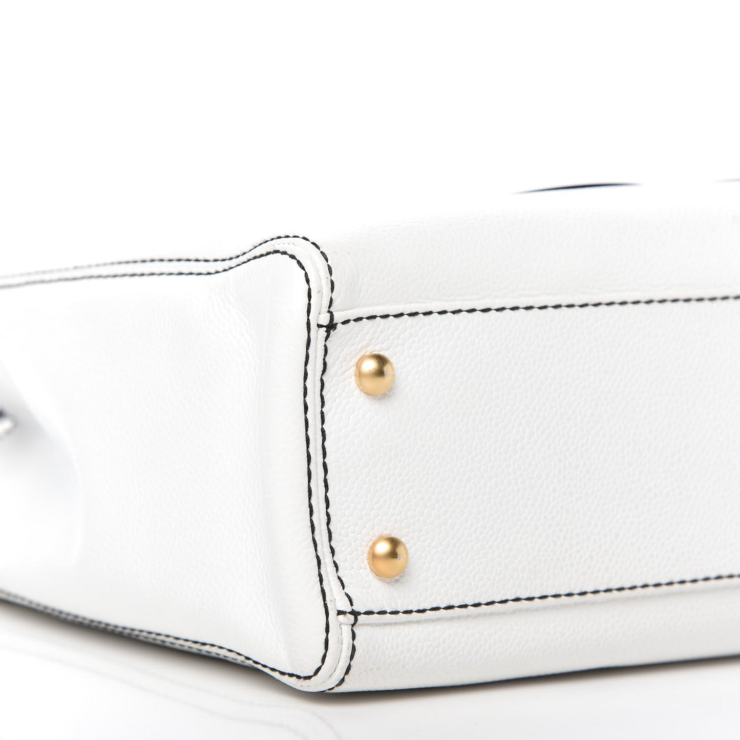 Caviar Bekko Chain Tote White
