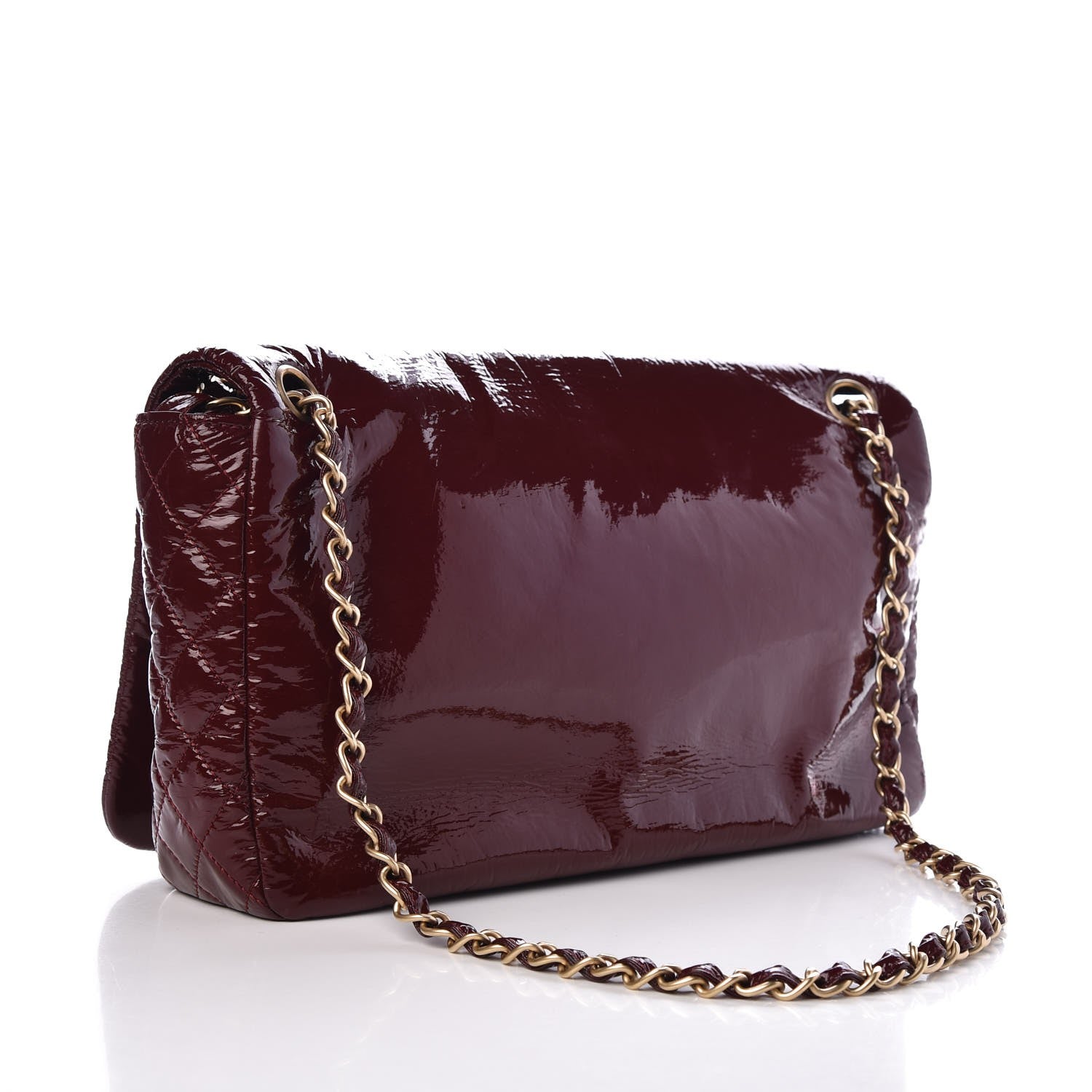 Chanel Vinyl Medium Rock and Chain Flap Bordeaux 4 of 9