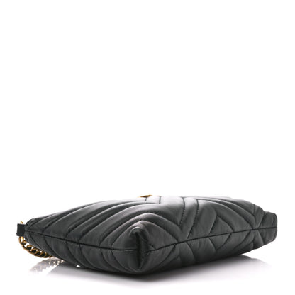 Gucci Calfskin Matelasse Mini GG Marmont Chain Bag Black 4 of 11