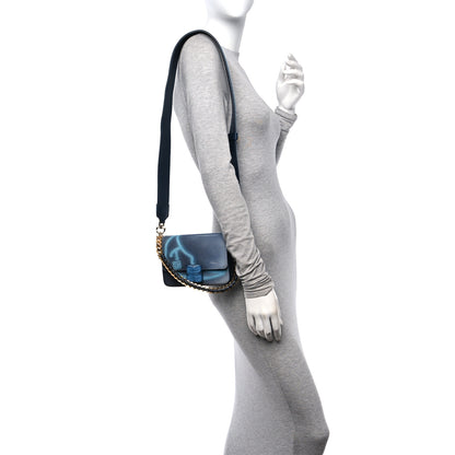 Givenchy x Chito Graffiti Effect Canvas Leather Small 4G Shoulder Bag Steel Blue 2 of 15