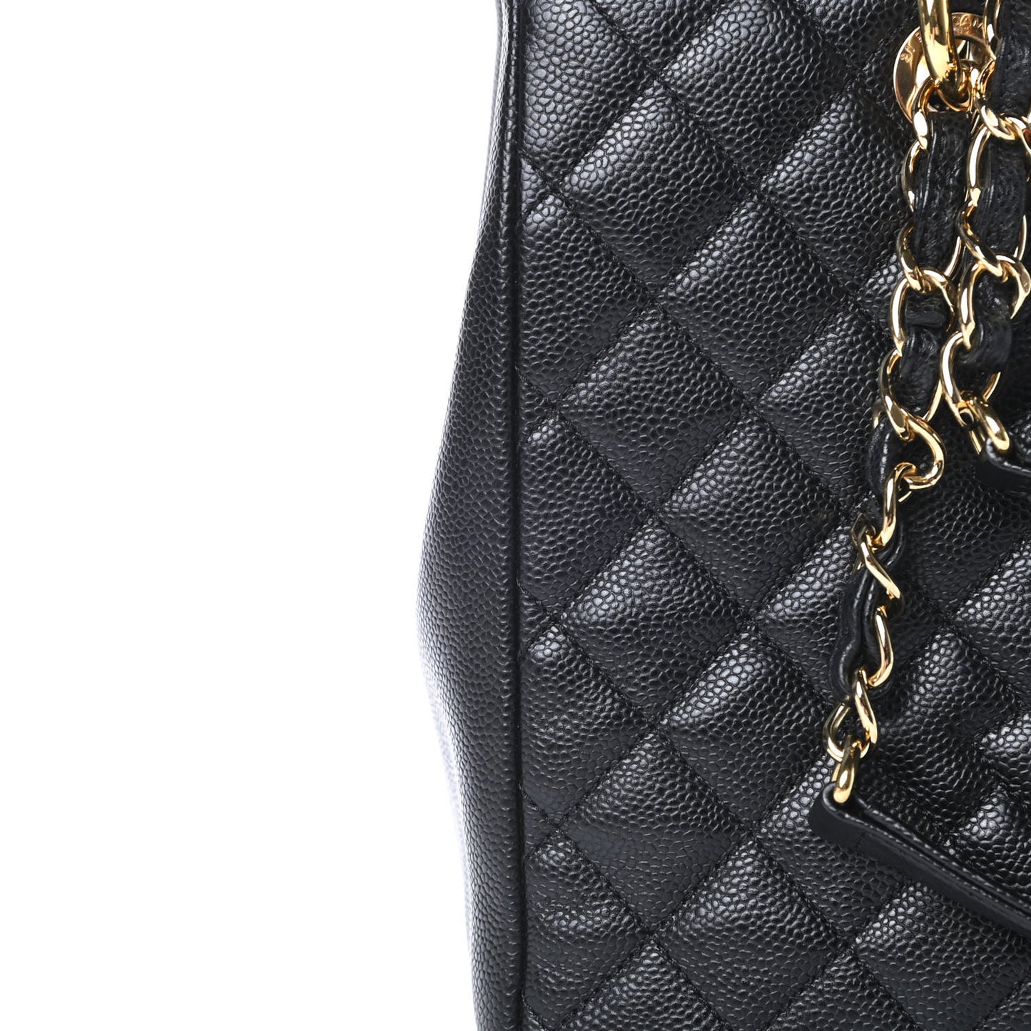 Caviar Quilted Grand Shopping Tote GST Black