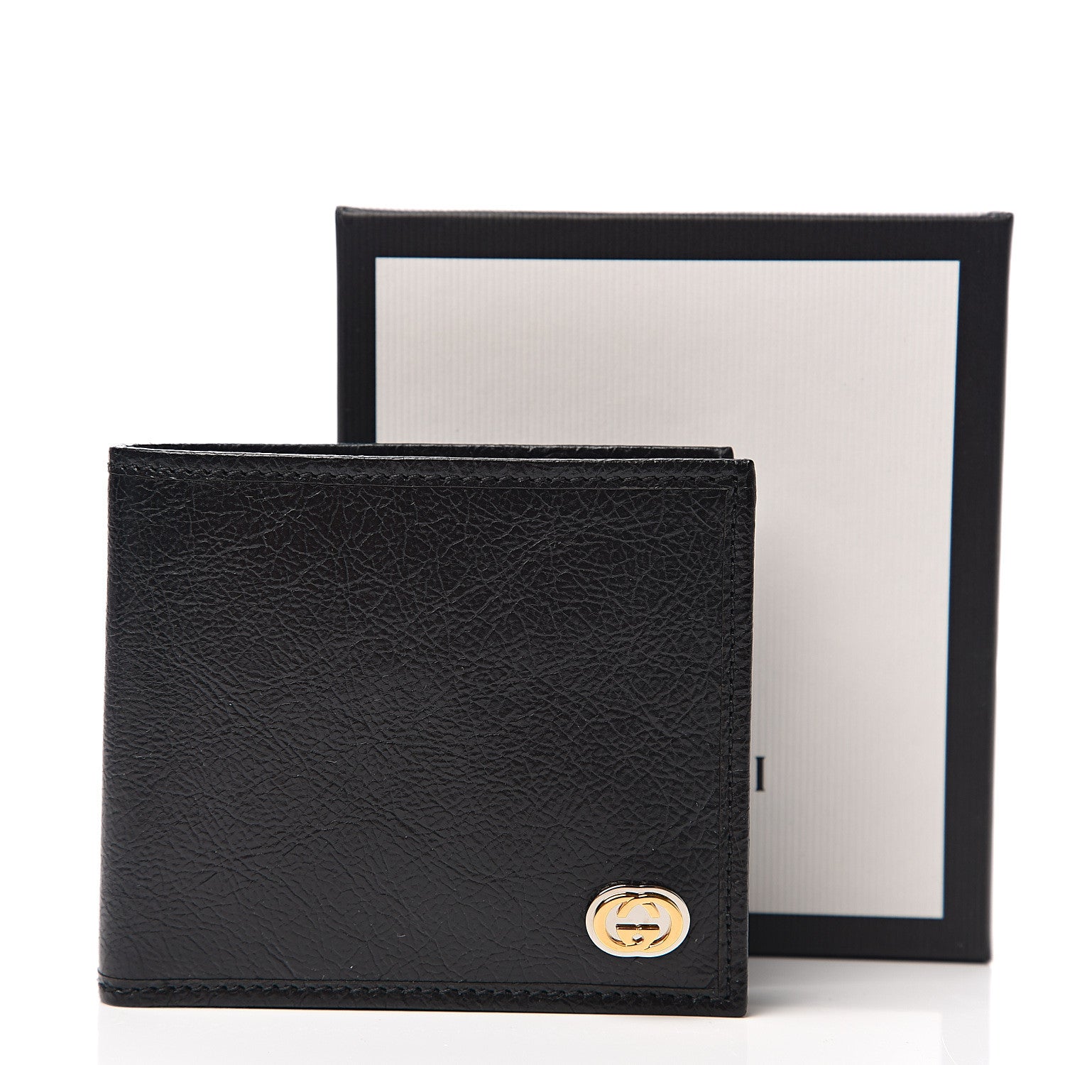 Gucci Fluffy Calfskin Morpheus Bi-Fold Wallet Black 6 of 6