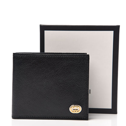 Gucci Fluffy Calfskin Morpheus Bi-Fold Wallet Black 6 of 6