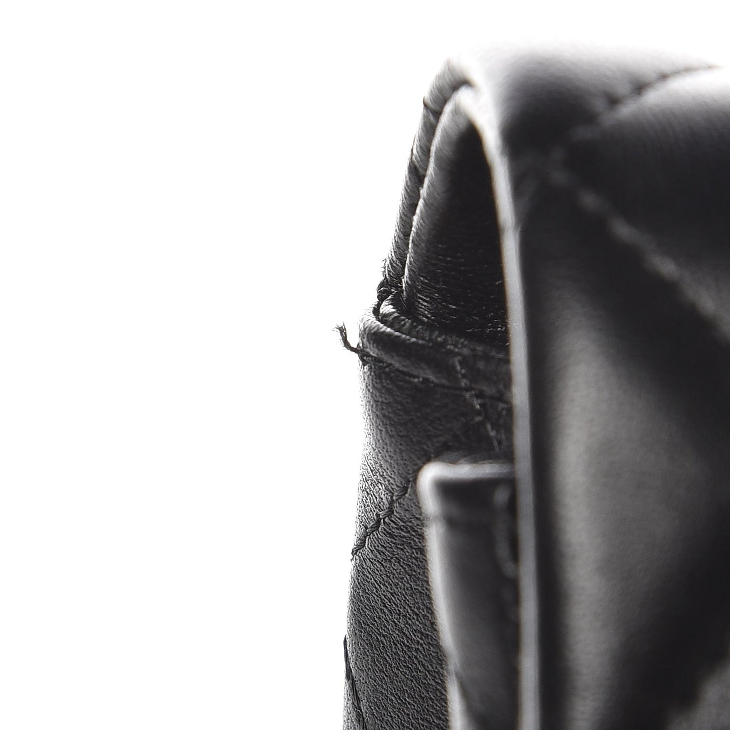 Lambskin Quilted Mini Rectangular Flap Black