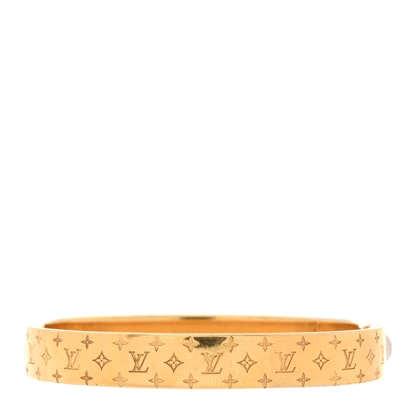 Brass Monogram Nanogram Cuff M Gold
