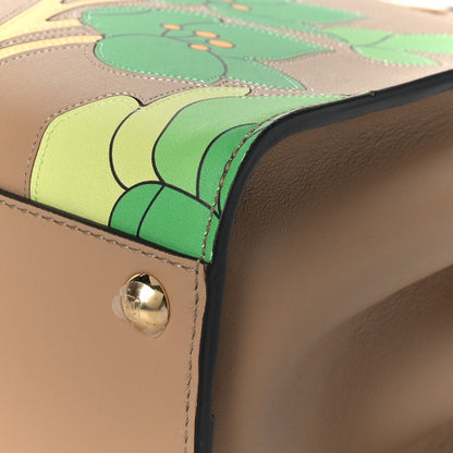 Fendi Nappa Nubuck Pequin Flower Inlay Mini Peekaboo Iconic Satchel Cuoio Multicolor 8 of 8