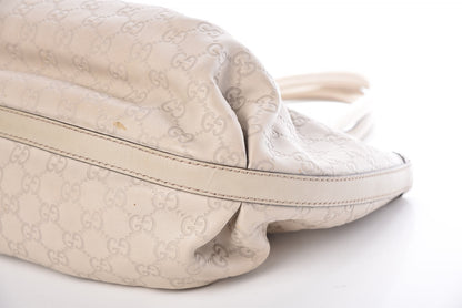 Gucci Guccissima Medium Scarlett Stud Tote Off White 9 of 10