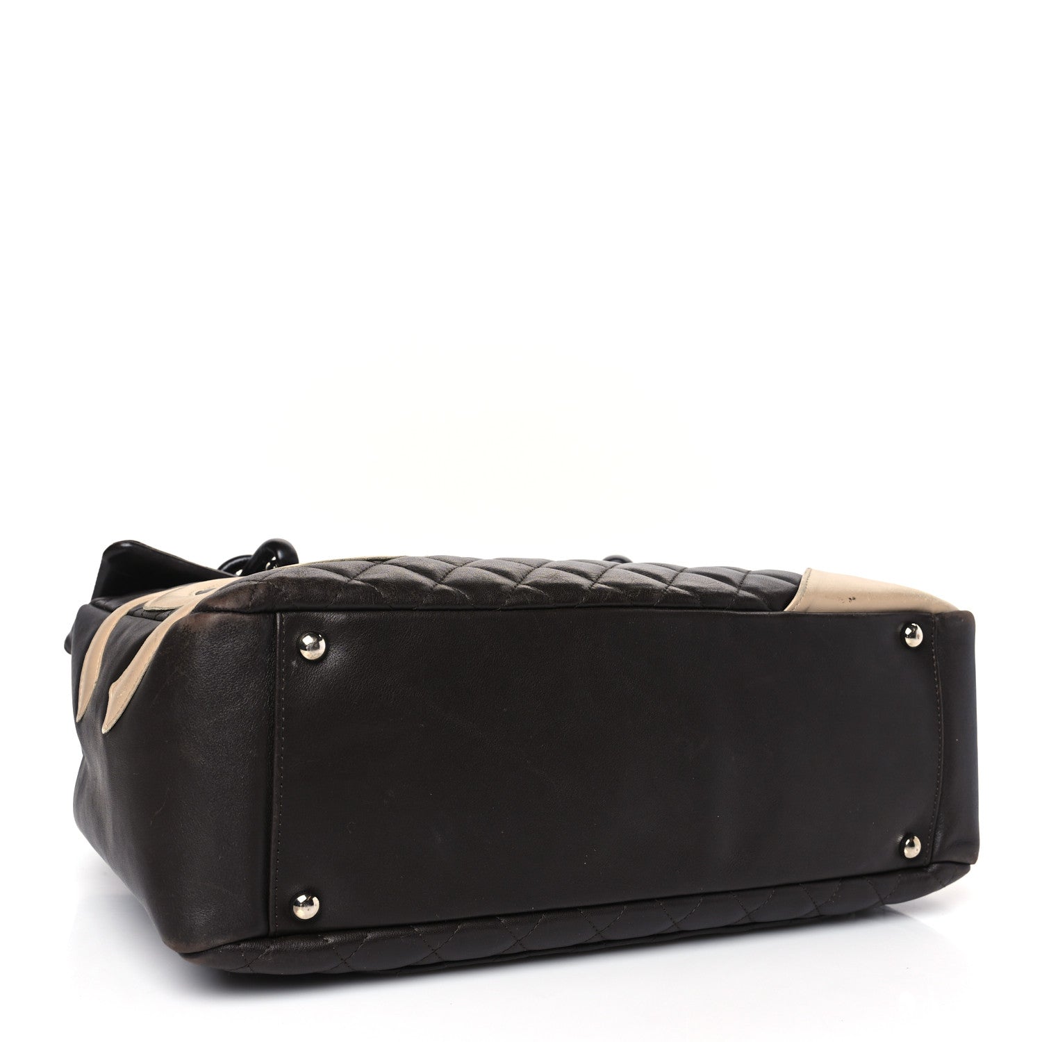 Chanel Calfskin Quilted Large Cambon Flap Brown Beige 4 of 14