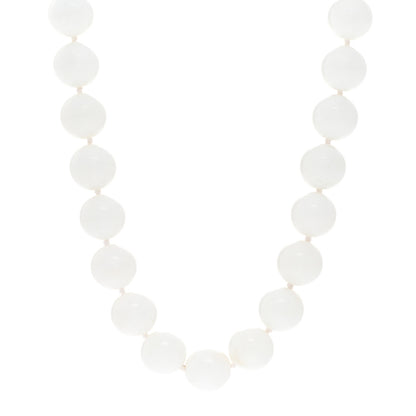 Tiffany Sterling Silver White Agate 16mm Paloma Picasso Bead Necklace 1 of 4