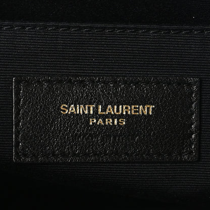 Saint Laurent Denim Matelasse Quilted Summer Embroidered Classic Monogram Camera Bag Blue 6 of 10