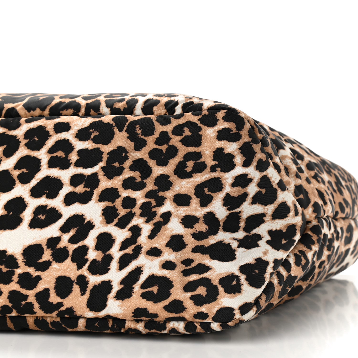 Prada Tessuto Nylon Leopard Print Shopping Tote Avorio 9 of 9