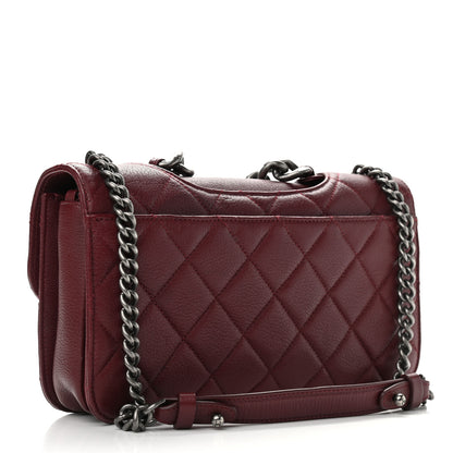 Chanel Goatskin Quilted Medium Perfect Edge Flap Burgundy 3 of 13