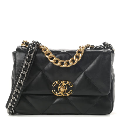 Chanel Goatskin Quilted Medium Chanel 19 Flap Black 1 of 11