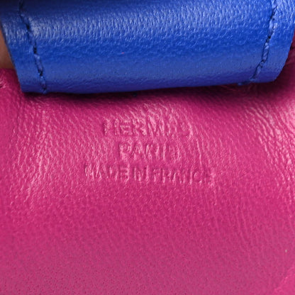Hermes Milo Lambskin Grigri Rodeo Horse Bag Charm MM Rose Pourpre Malachite Bleu Electrique 3 of 4