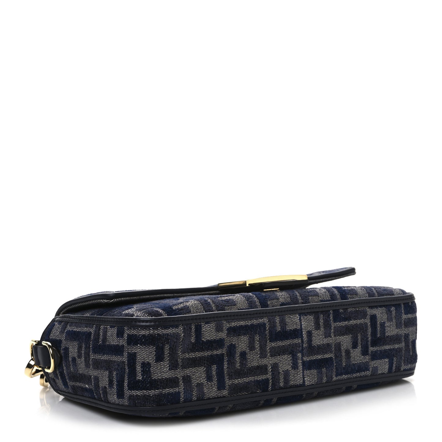 Chenille FF Embroidered Baguette Dark Blue Grey