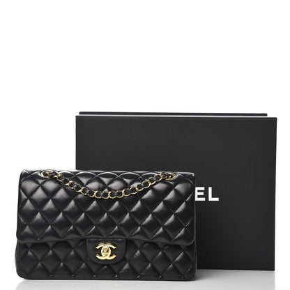 Chanel Lambskin Quilted Medium Double Flap Black 15 of 15
