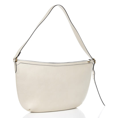 Gucci Grained Calfskin Logo Half Moon Hobo White 3 of 7
