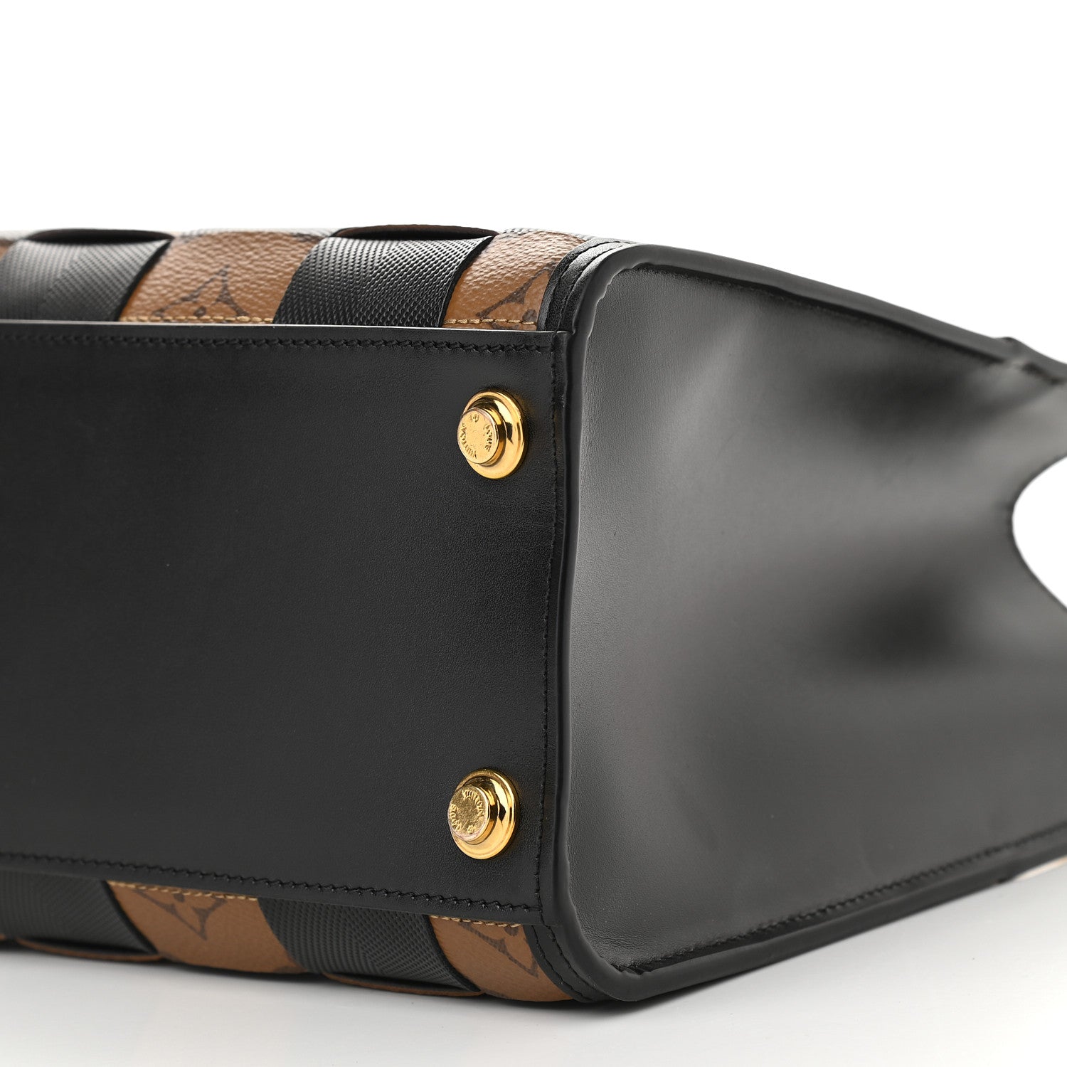 Louis Vuitton Calfskin Monogram Damier Tressage City Steamer PM Black 8 of 10