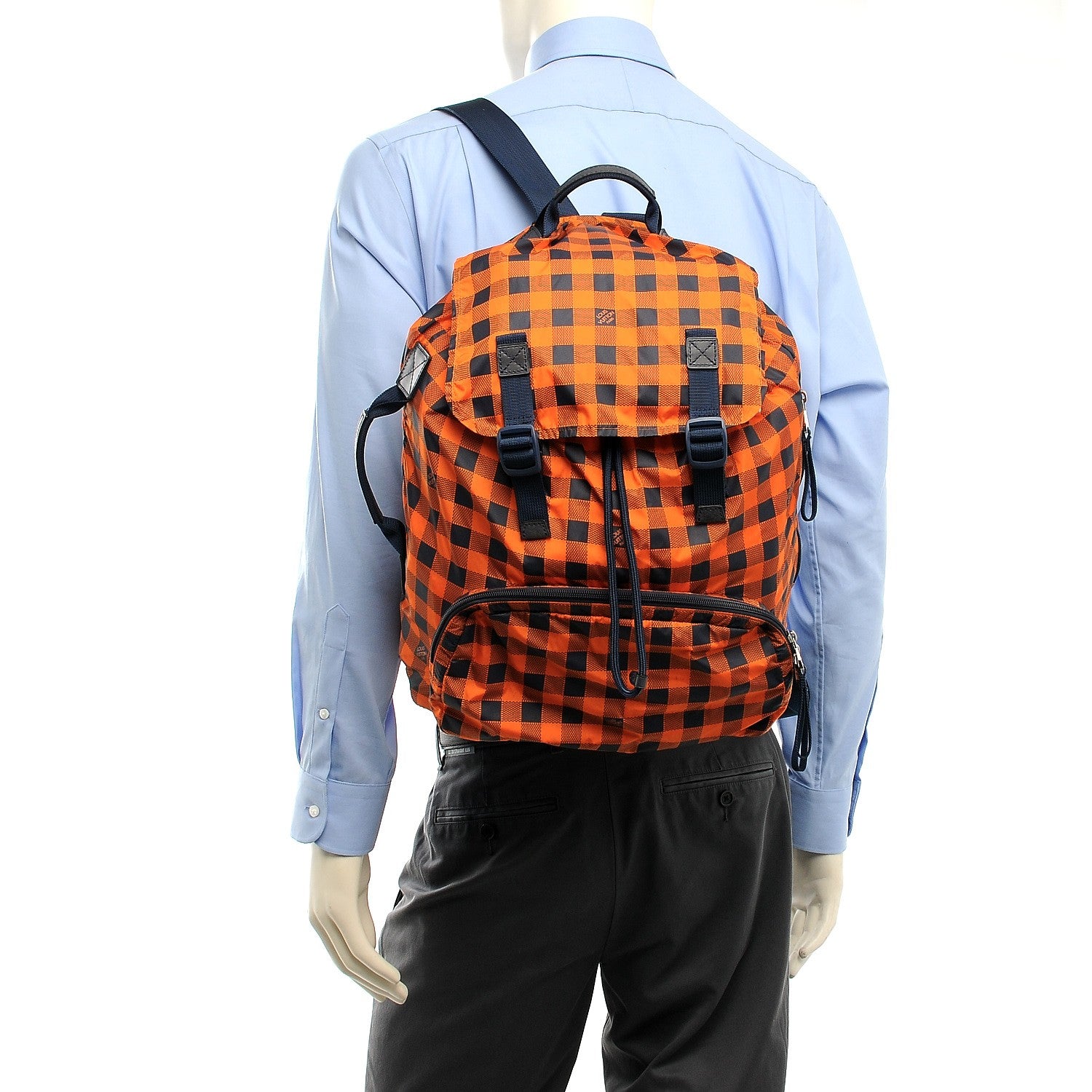 Louis Vuitton Nylon Damier Masai Adventure Practical Backpack Orange 2 of 7