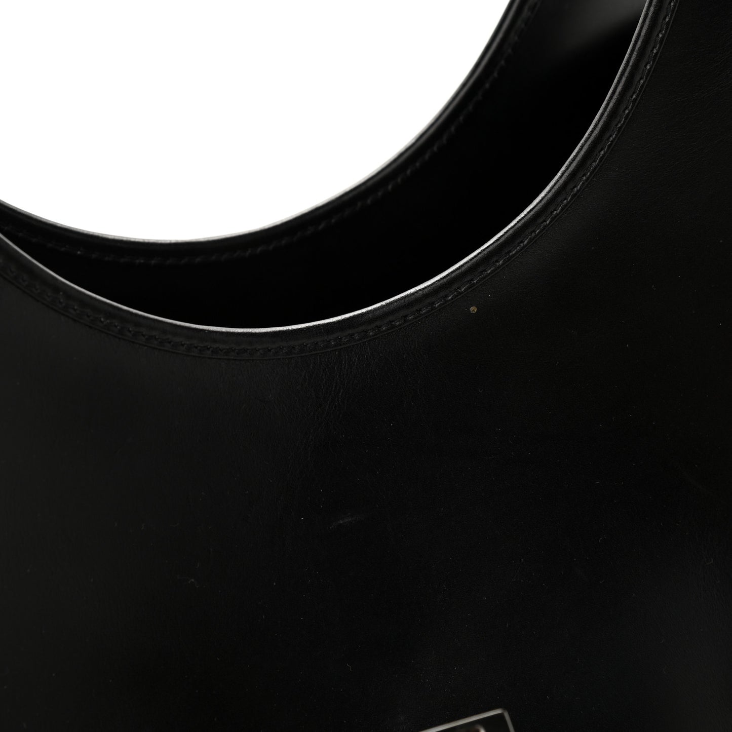 Calfskin Bardot Hobo Black