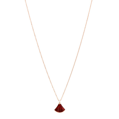 Bulgari 18K Rose Gold Diamond Carnelian Divas' Dream Pendant Necklace 1 of 8