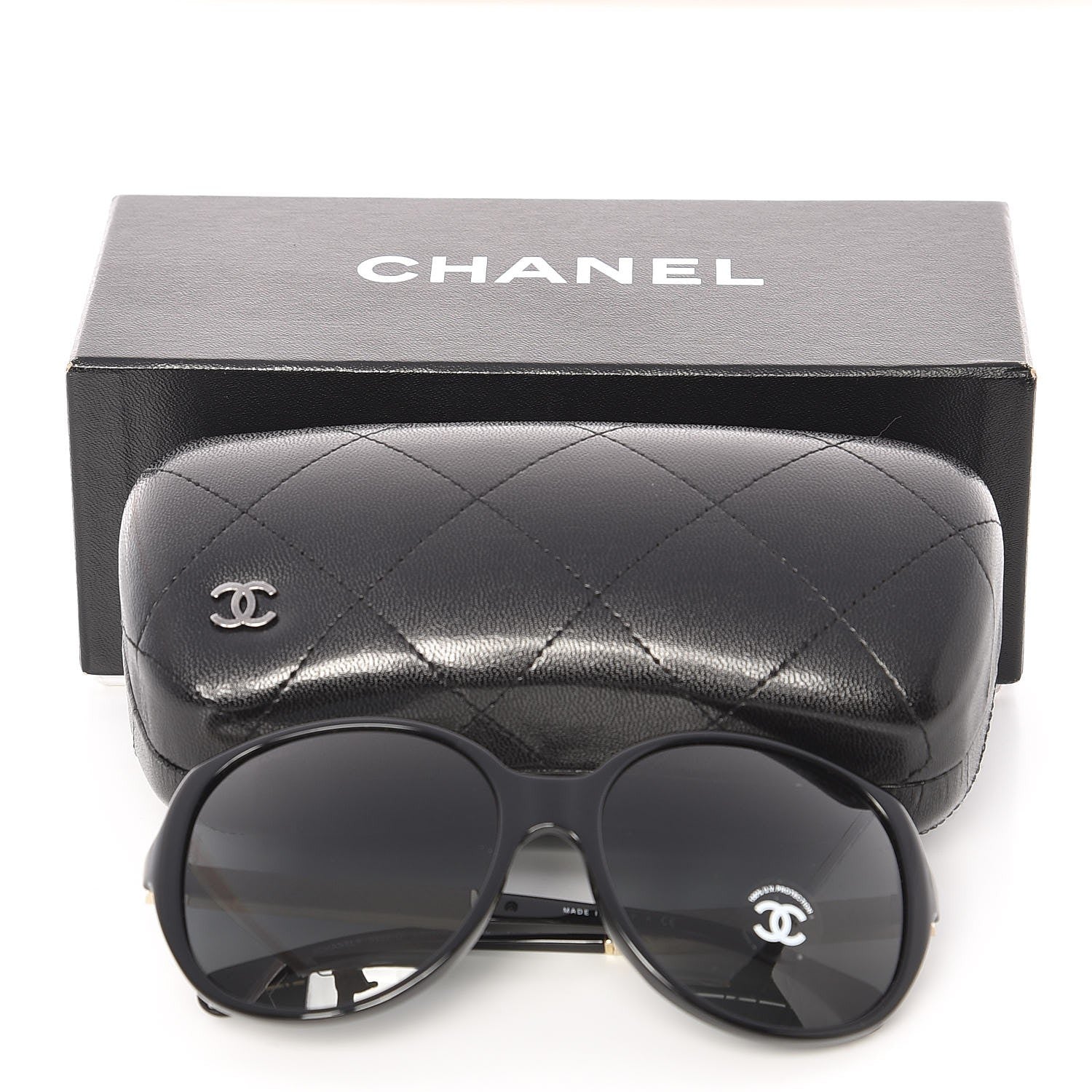 Chanel Quilted CC Sunglasses 5232 Black White 8 of 8