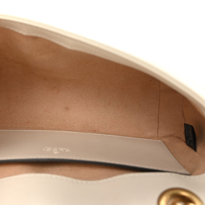 Gucci Calfskin Matelasse Mini GG Marmont Shoulder Bag White 4 of 9
