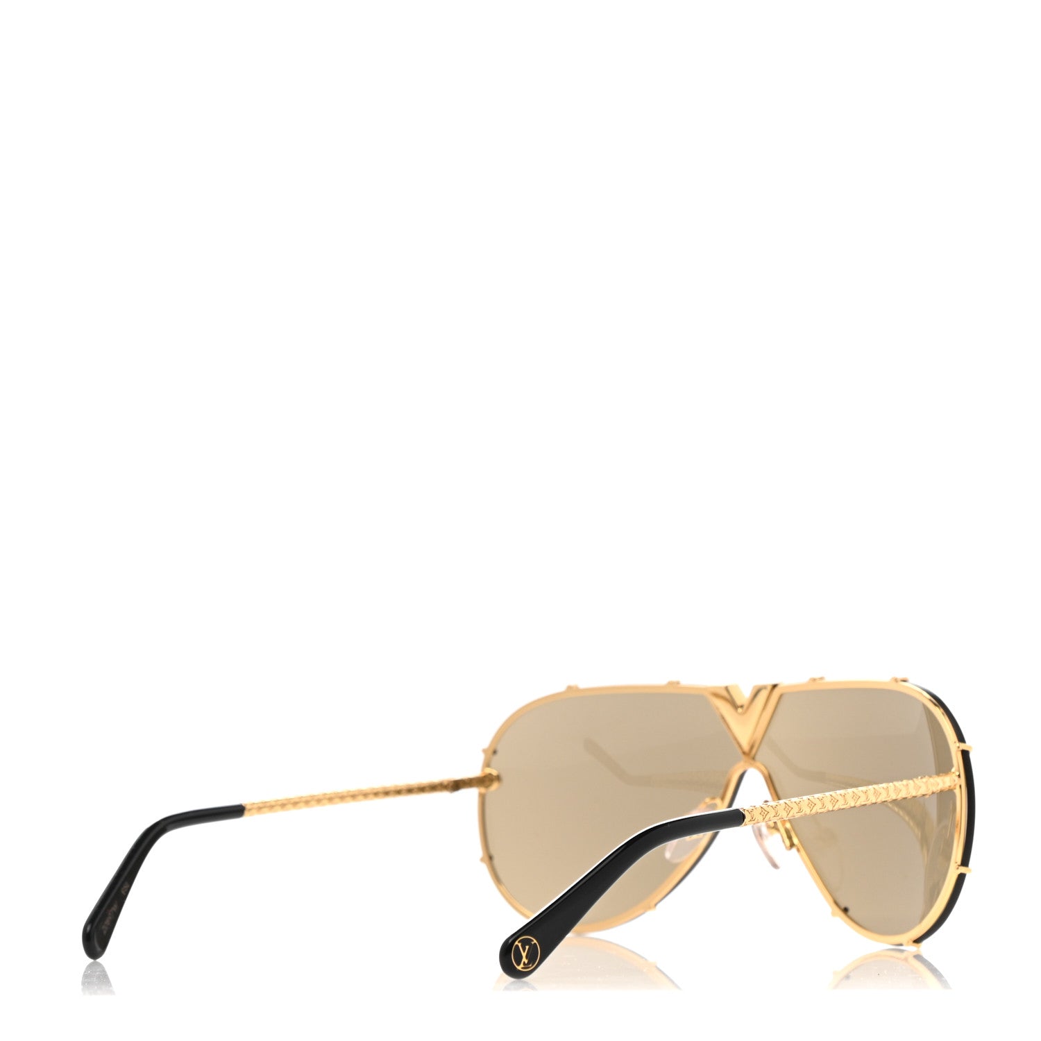 Louis Vuitton Metal LV Drive Sunglasses Z0897W Black Gold 4 of 9