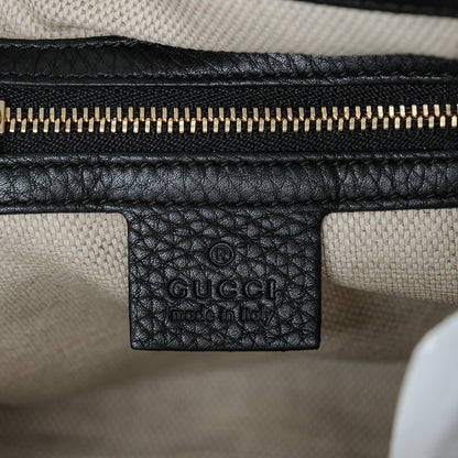 Gucci Pebbled Calfskin Small Soho Shoulder Bag Black 6 of 6