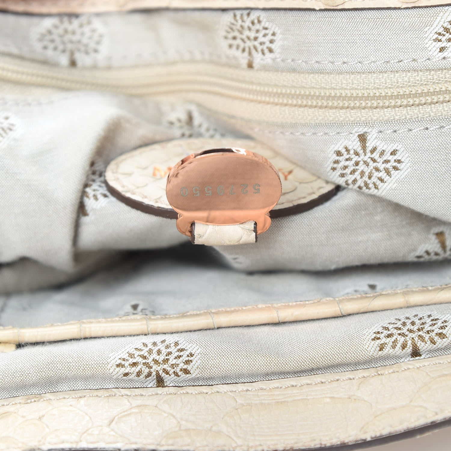 Mulberry Python Embossed Calfskin Medium Alexa White 8 of 19