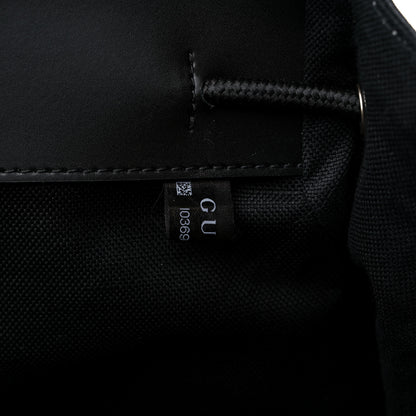 Gucci Soft GG Supreme Monogram Appia Calfskin Web Double Buckle Backpack Black 7 of 11
