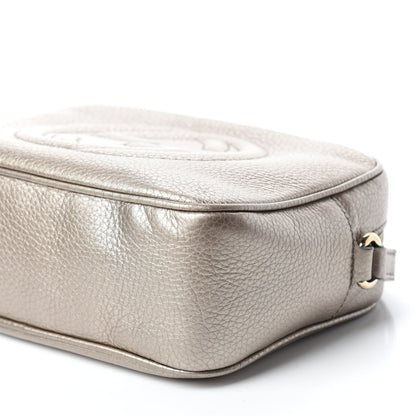 Gucci Metallic Pebbled Calfskin Small Soho Disco Bag Golden Beige 7 of 14