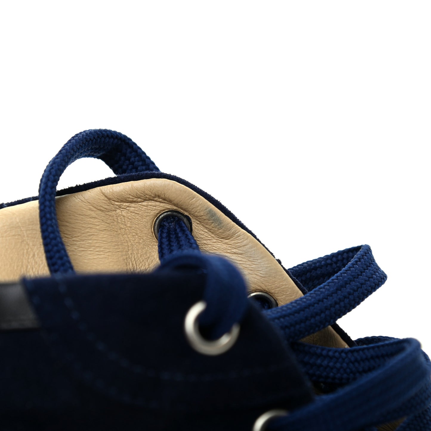 Suede Shearling Womens Jimmy High Top Sneakers 36 Navy Blue
