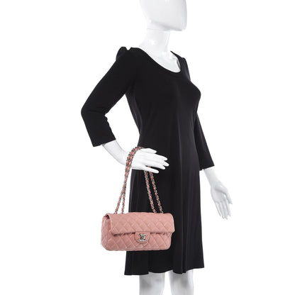 Chanel Lambskin Quilted East West Flap Pink 2 of 14