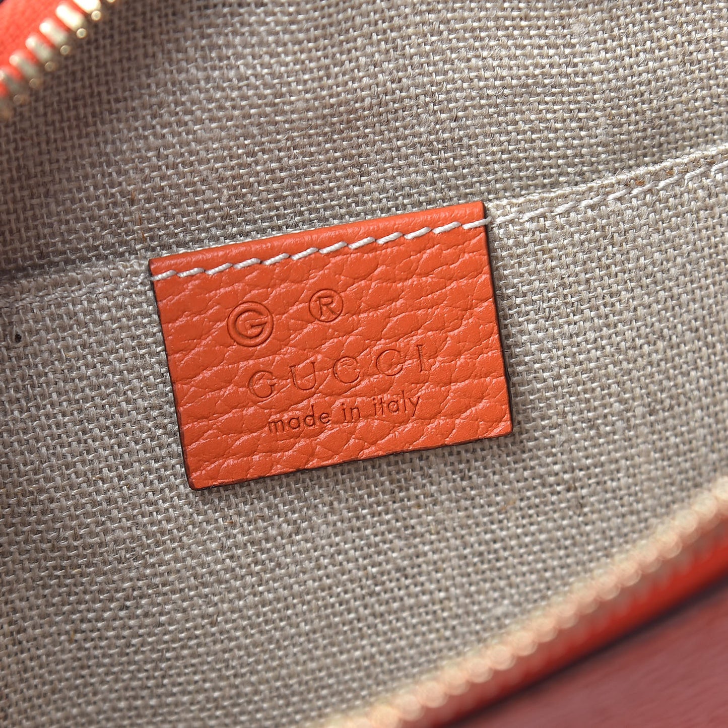 Calfskin Large Bamboo Clutch Orange