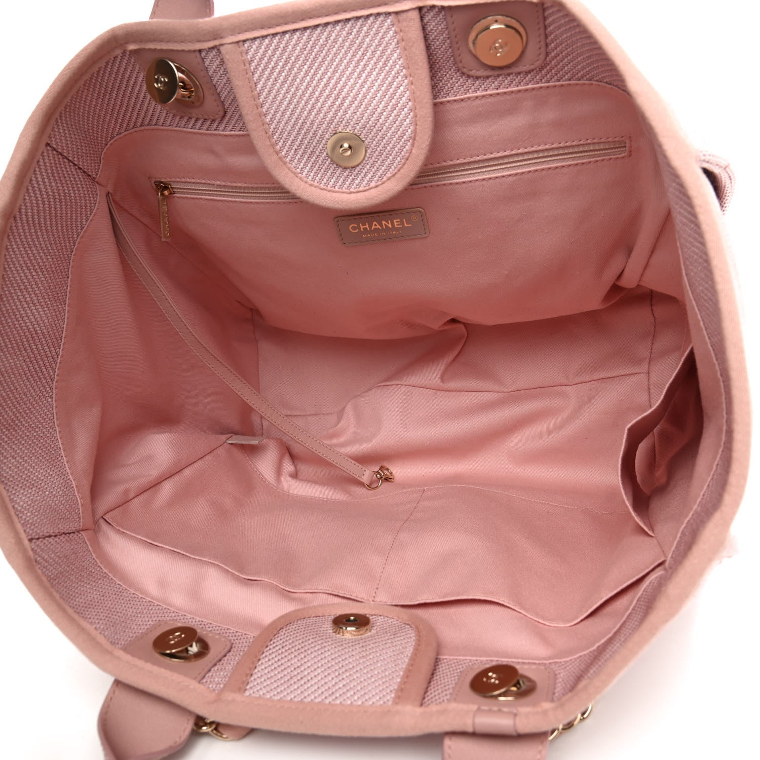 Chanel Mixed Fibers Calfskin Medium Deauville Tote Pink 4 of 4