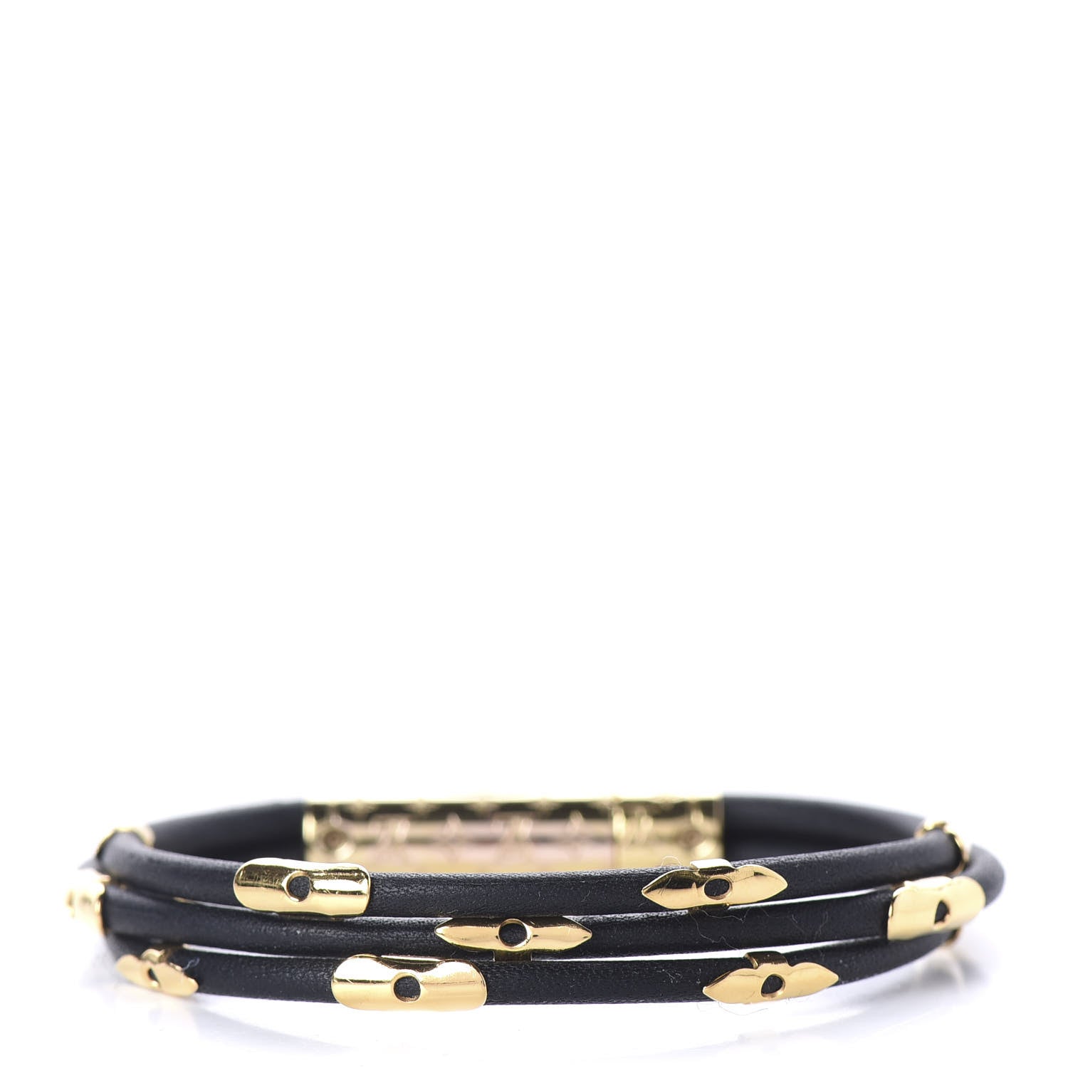 Louis Vuitton Daily Confidential Triple Bracelet 17 Black 3 of 4