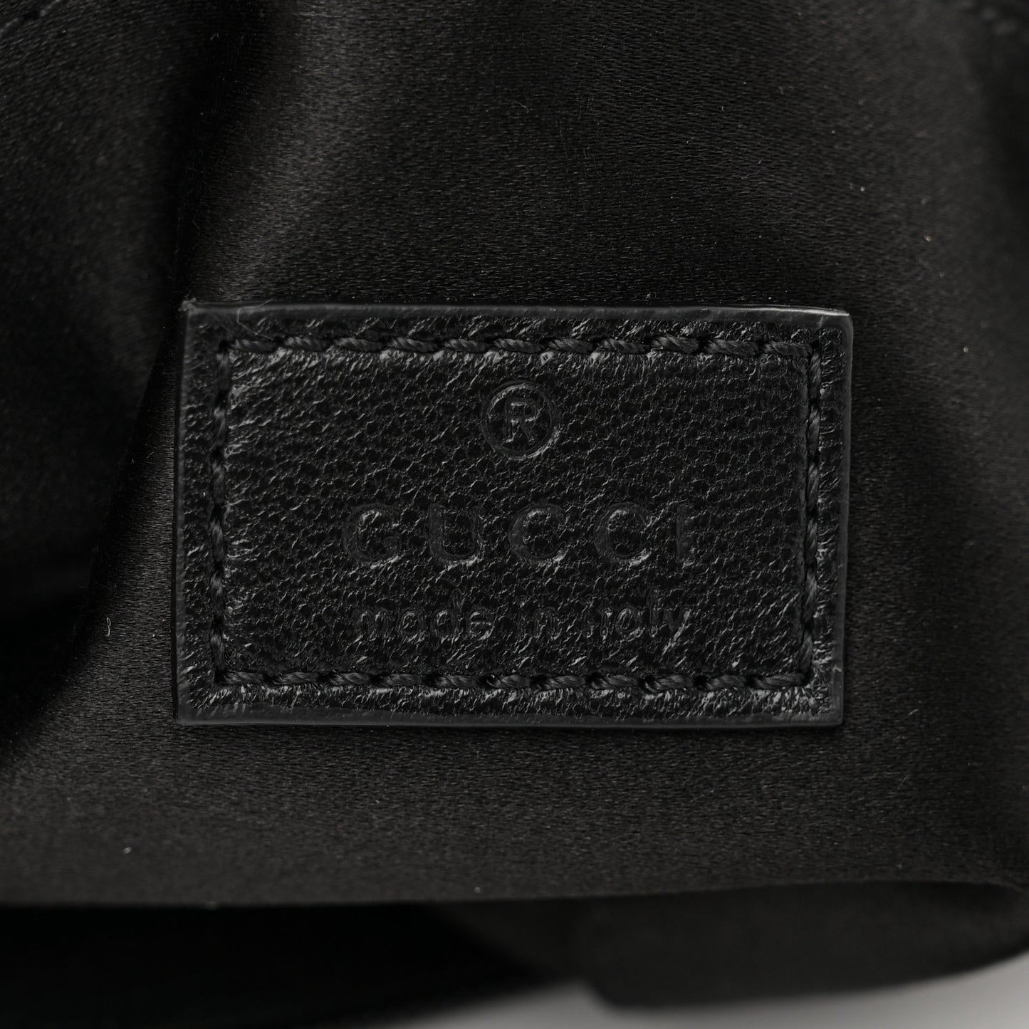 Jacquard Black Denim GG Monogram Horsebit Slim Small Shoulder Bag Black Grey