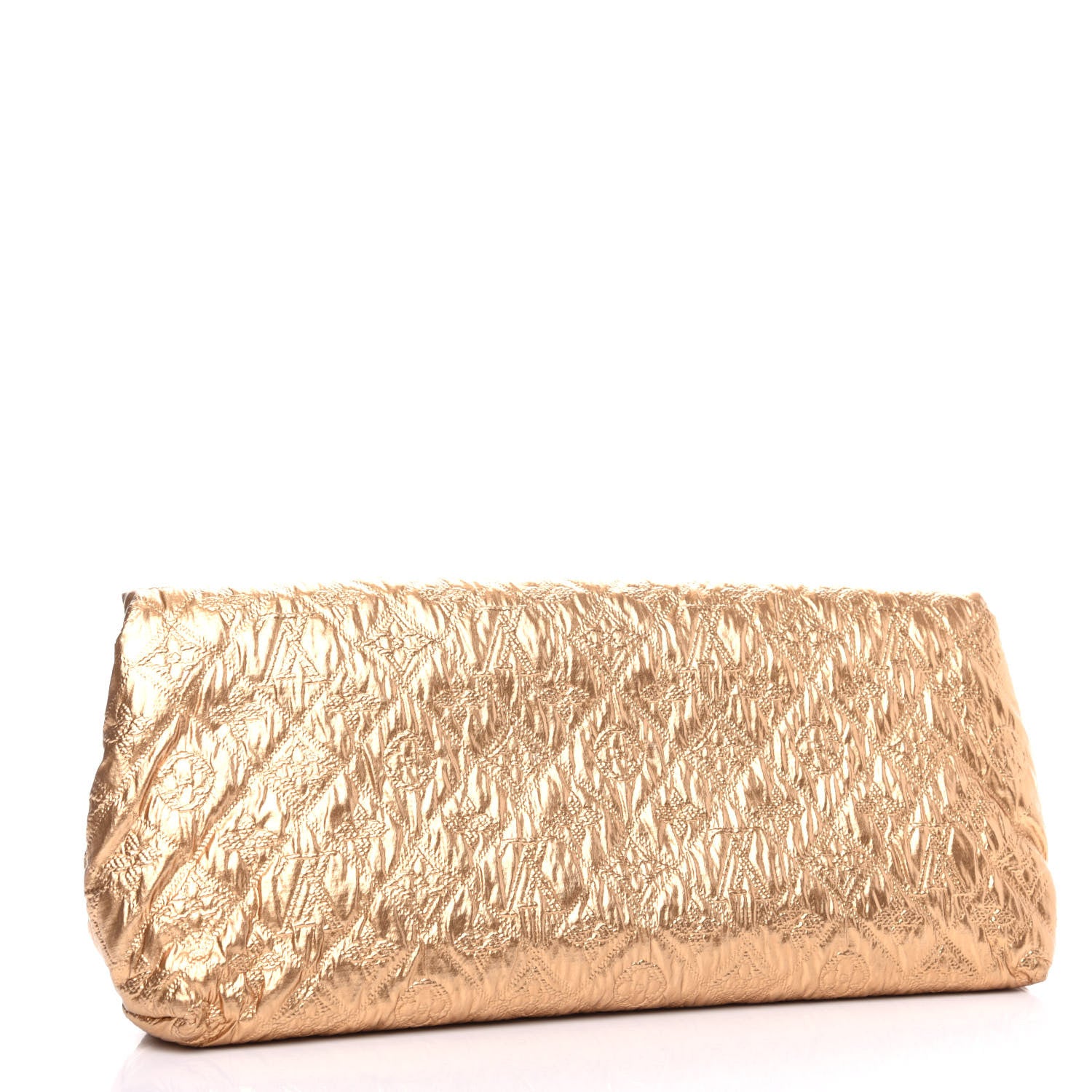 Louis Vuitton Jacquard Quilted Monogram Limelight Clutch MM Gold 3 of 7