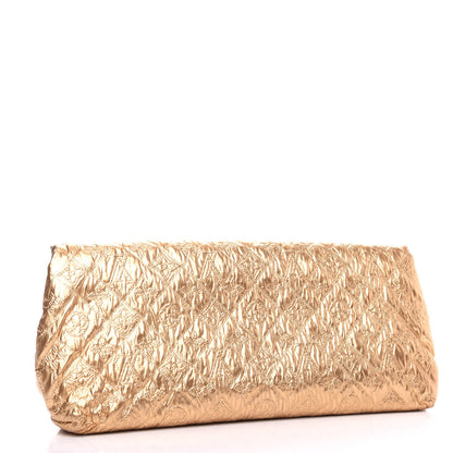 Louis Vuitton Jacquard Quilted Monogram Limelight Clutch MM Gold 3 of 7